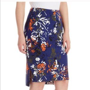 Lysse Pencil Skirt Elastic Waist Navy Blue Orange White Green Large